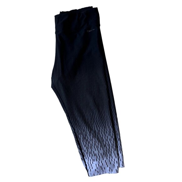 Calvin Klein Performance Leggings XL Wick Ombre Black Yoga Pants  Pickle… - Picture 1 of 12